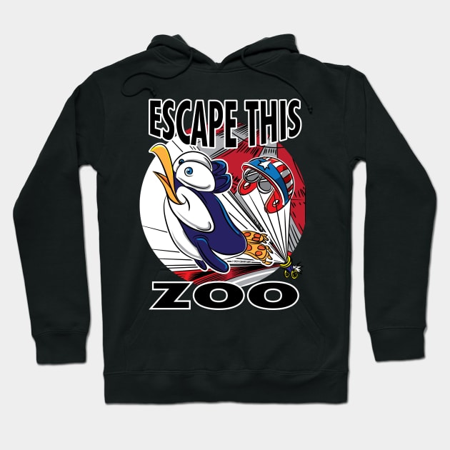 Penguin Escape This Zoo Hoodie by eShirtLabs